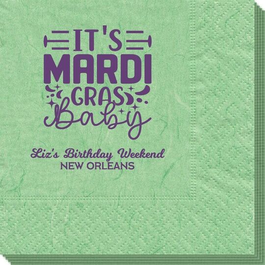 It's Mardi Gras Baby Bali Napkins