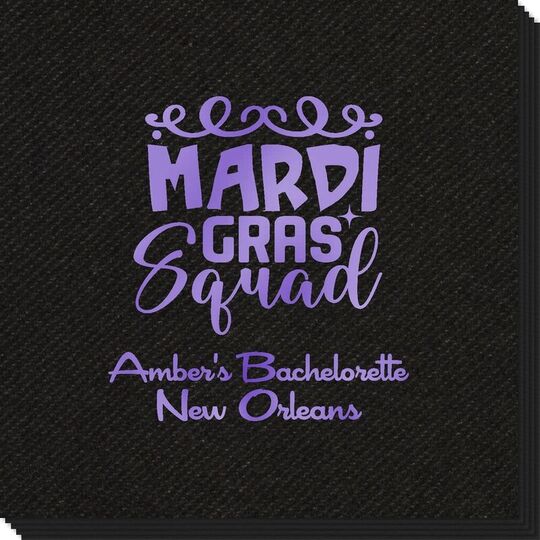 Mardi Gras Squad Linen Like Napkins