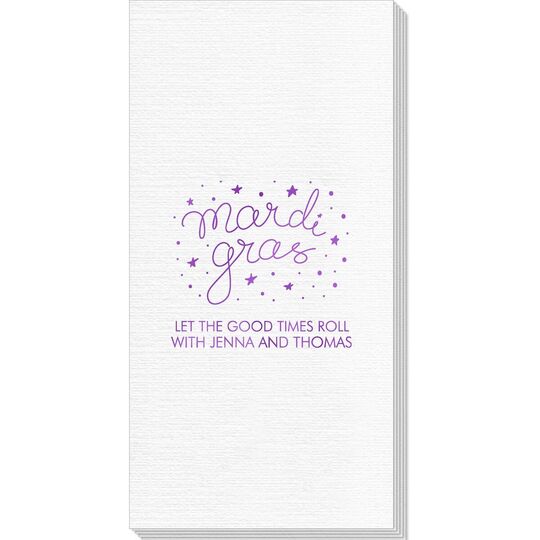 Mardi Gras Stars Deville Guest Towels