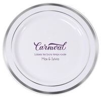 Script Carnival Premium Banded Plastic Plates