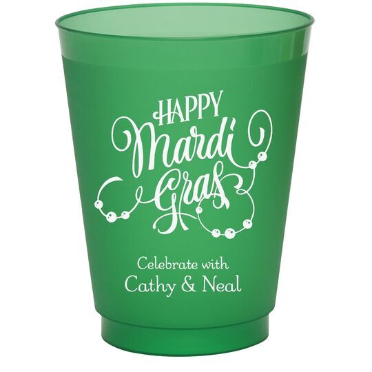 Personalized Shatterproof Mardi Gras Party Cups