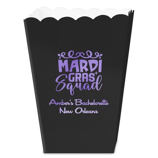 Mardi Gras Squad Mini Popcorn Boxes