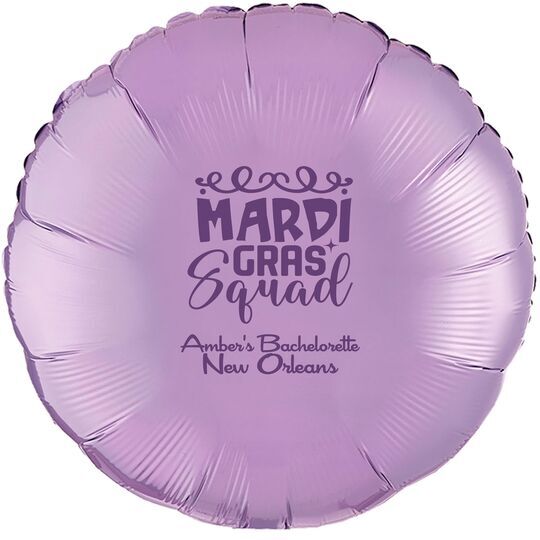 Mardi Gras Squad Mylar Balloons