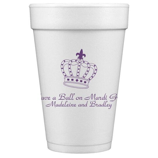 Royalty Crown Styrofoam Cups