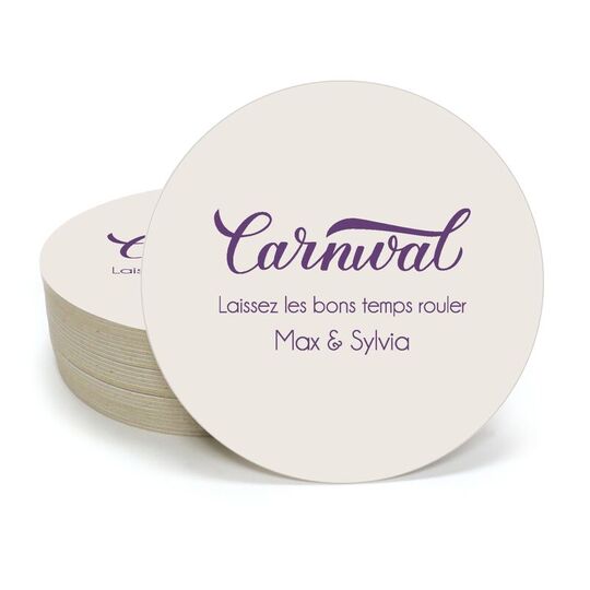 Script Carnival Round Coasters