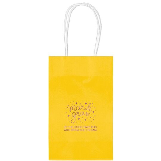 Mardi Gras Stars Medium Twisted Handled Bags