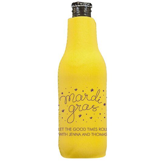 Mardi Gras Stars Bottle Huggers