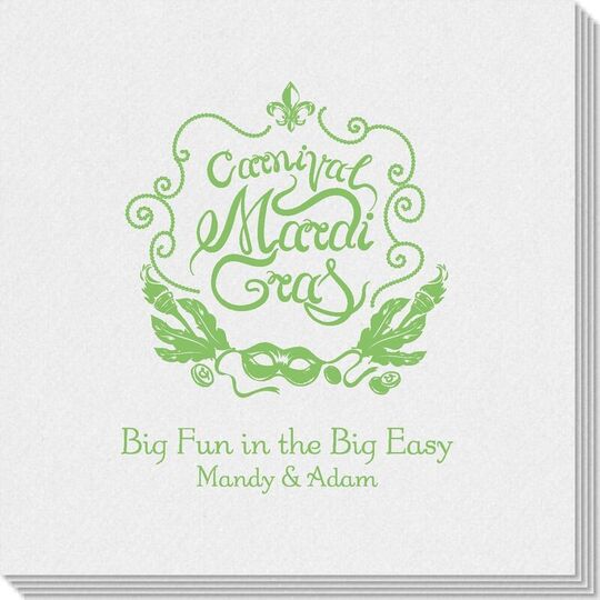 Carnival Mardi Gras Linen Like Napkins