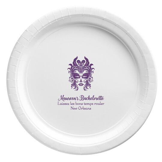 Carnival Mask Paper Plates