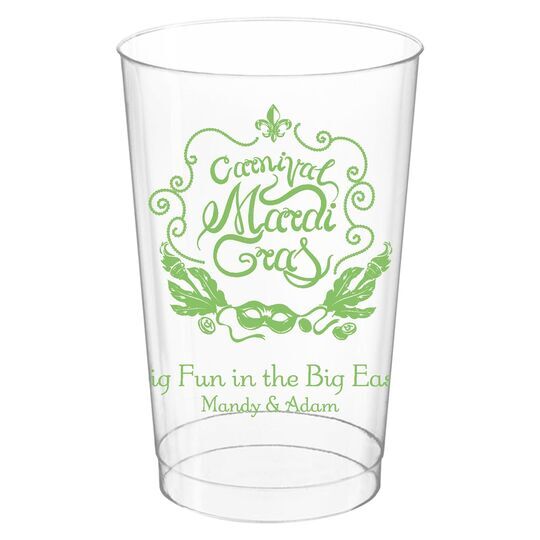 Carnival Mardi Gras Clear Plastic Cups