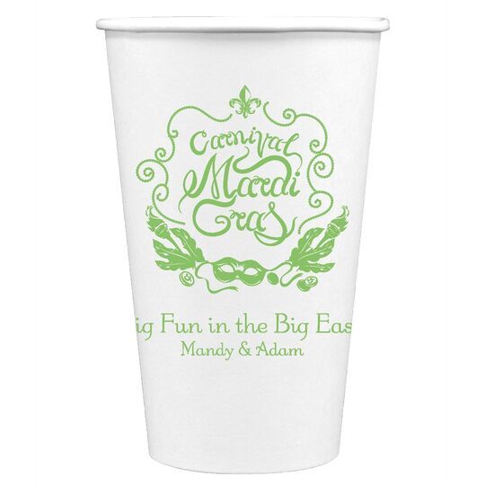 Carnival Mardi Gras Paper Coffee Cups