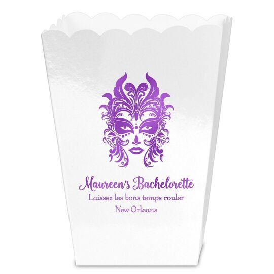Carnival Mask Mini Popcorn Boxes