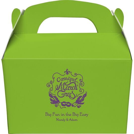 Carnival Mardi Gras Gable Favor Boxes