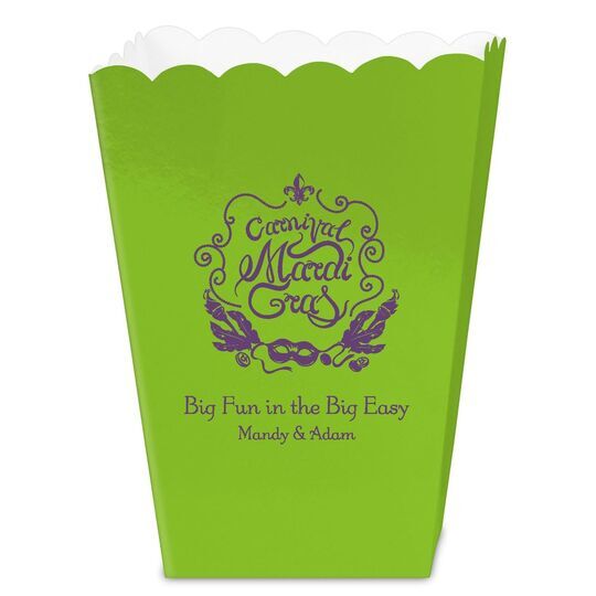 Carnival Mardi Gras Mini Popcorn Boxes