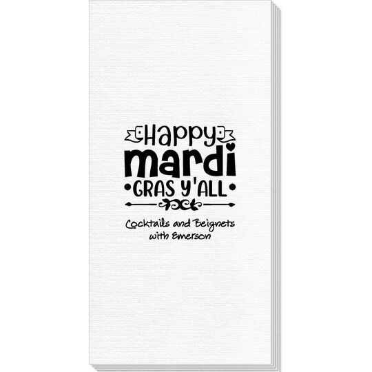 Happy Mardi Gras Y'All Deville Guest Towels