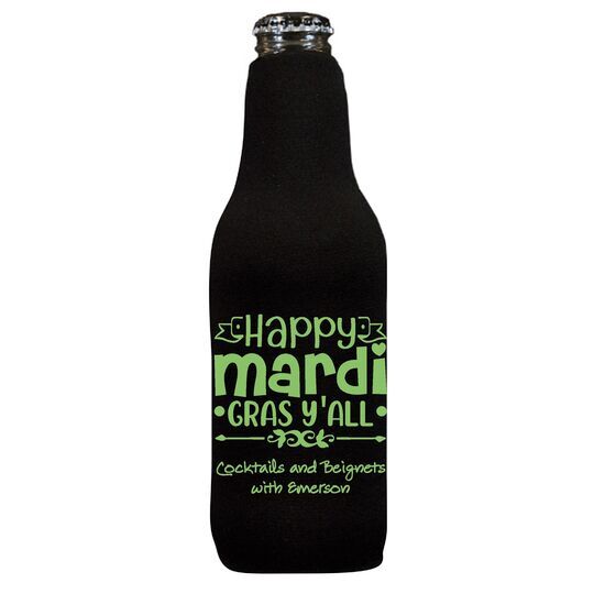 Happy Mardi Gras Y'All Bottle Huggers
