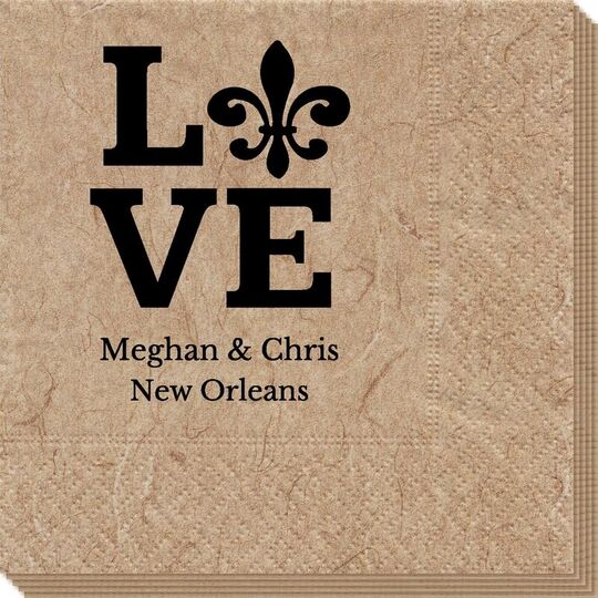 Fleur de Lis Love Bali Napkins