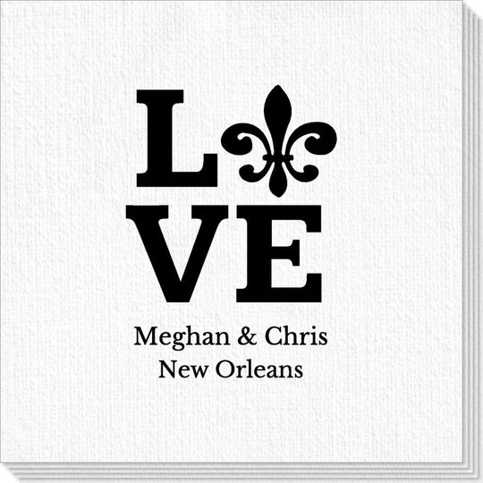 Fleur de Lis Love Deville Napkins