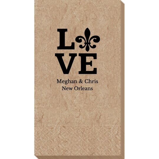 Fleur de Lis Love Bali Guest Towels