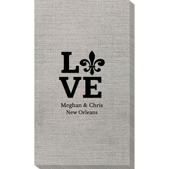 Fleur de Lis Love Bamboo Luxe Guest Towels