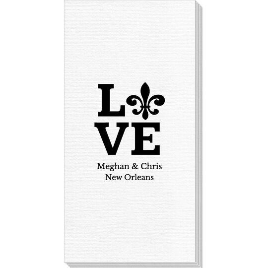 Fleur de Lis Love Deville Guest Towels