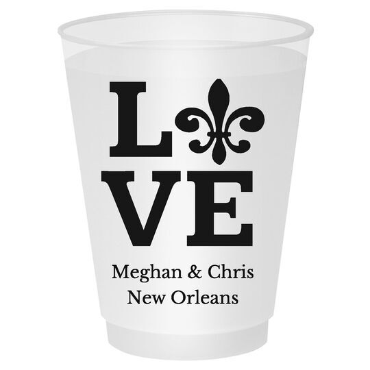 Fleur de Lis Love Shatterproof Cups