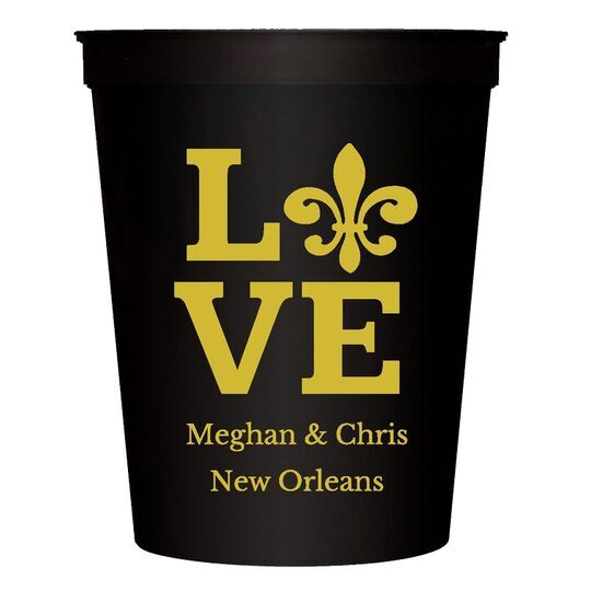 Fleur de Lis Love Stadium Cups