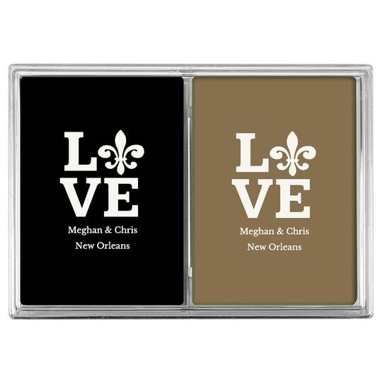 Fleur de Lis Love Double Deck Playing Cards