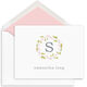 Floral Initial Wreath Folded Note Cards Image 1 of 3
