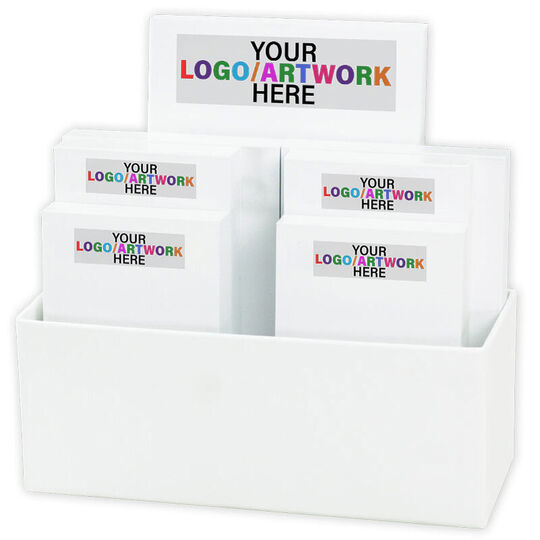 Your Logo Notepad Set with White Holder