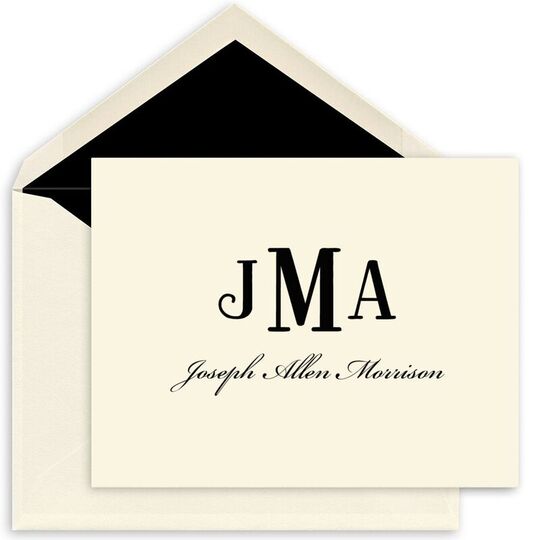 Bold Monogram Folded Note Cards