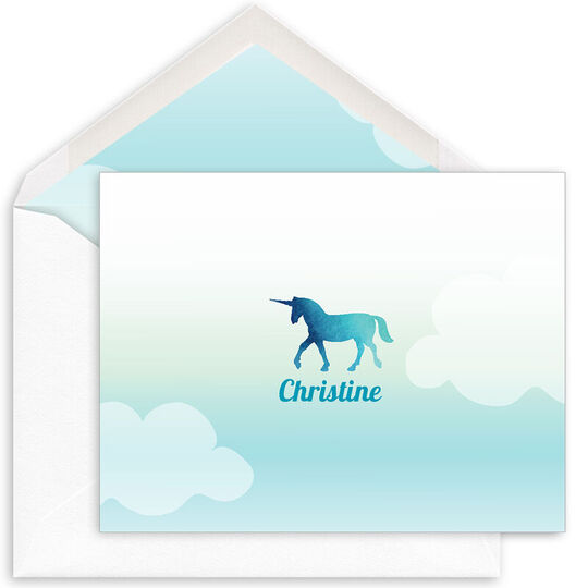 Magical Unicorn Folded Note Cards