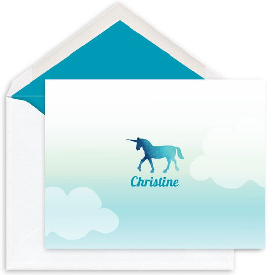 Magical Unicorn Folded Note Cards