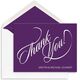 Calligraphy Thank You Folded Note Cards Image 1 of 4