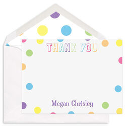 Confetti Thank You Flat Note Cards