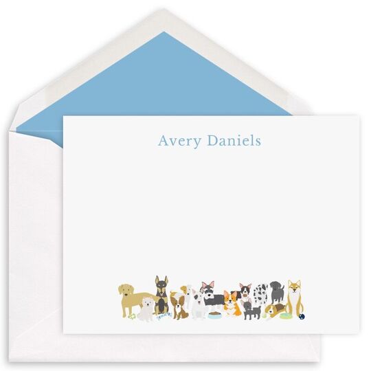 Adorable Dogs Flat Note Cards