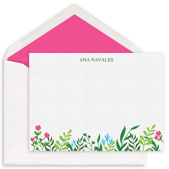 Greenery Flat Note Cards