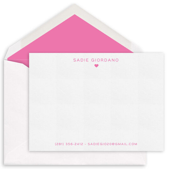 Mini Heart Flat Note Cards