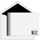 Ombre Stripe Initials Flat Note Cards Image 1 of 6