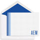 Ombre Stripe Initials Flat Note Cards Image 4 of 6