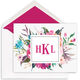 Watercolor Peony Monogram Folded Note Cards Image 1 of 3