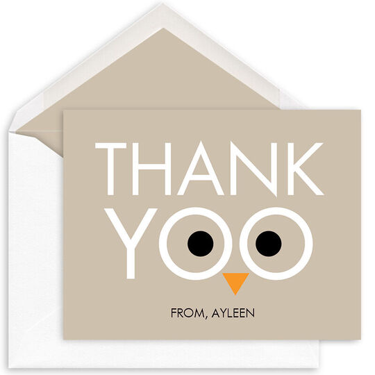 Children's Thank Yoo Folded Note Cards