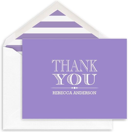 Grand Thank You Folded Note Cards