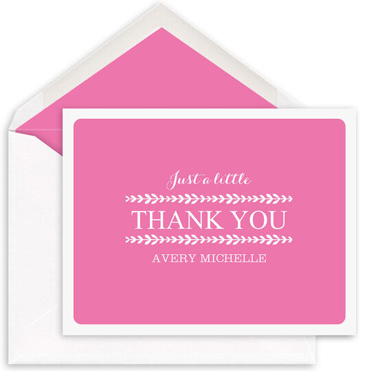 Little Leaves Thank You Folded Note Cards