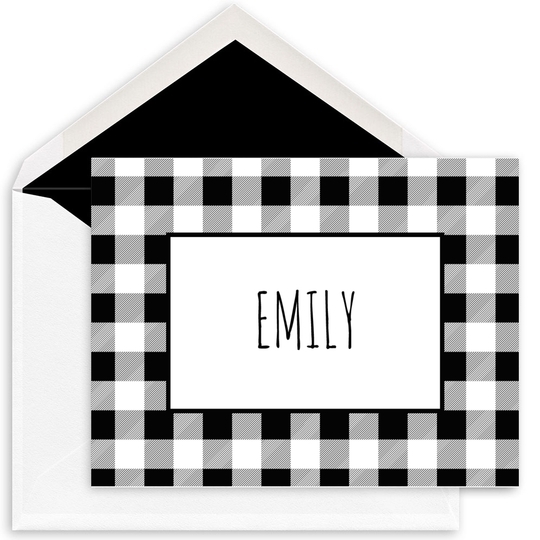 Gingham Folded Note Cards