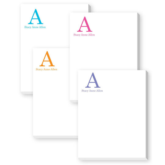 Initial and Name Mini Notepad Set