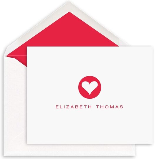 Modern Heart Folded Note Cards