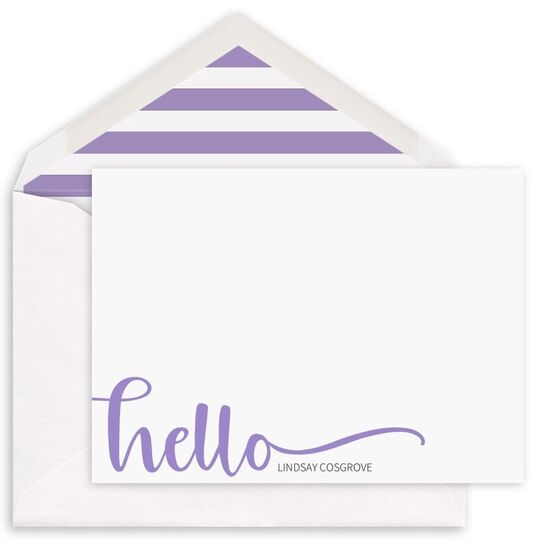 Hello Flat Note Cards