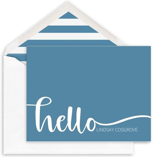 Just Saying Hello Folded Note Cards