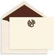 4 Initial Monogram Flat Note Cards Image 3 of 3